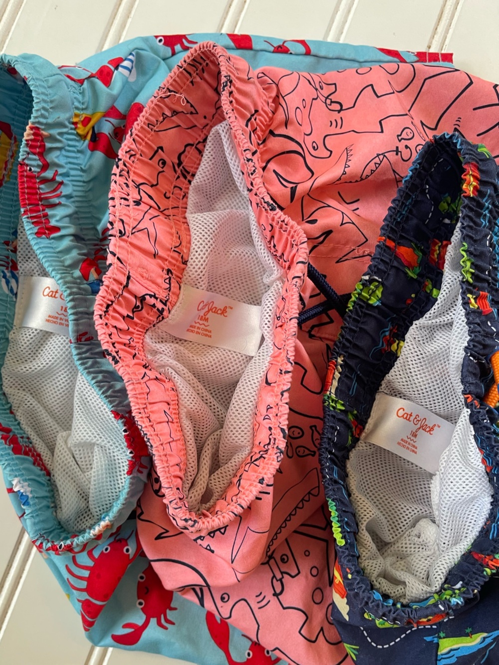 VGUC Bundle of 3 Boys Colorful Swim Trunks - Picture 2 of 2